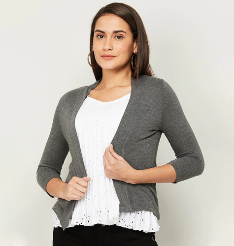Women Grey Shrug